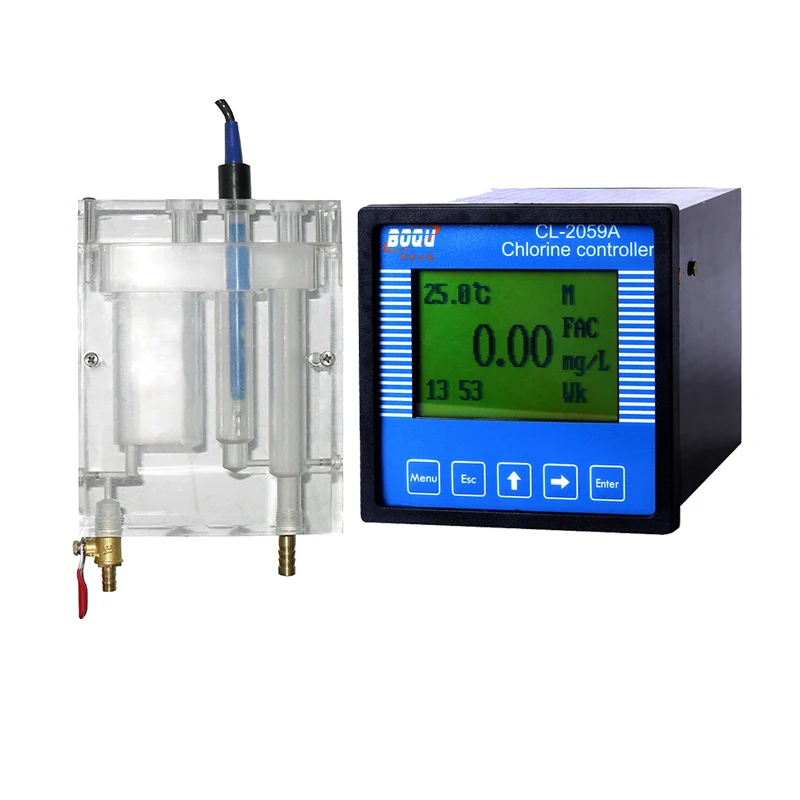 

Boqu Cl-2059A с установкой клеток потока, измерение питьевой воды и бассейна онлайн анализатор хлорного остатка/метр