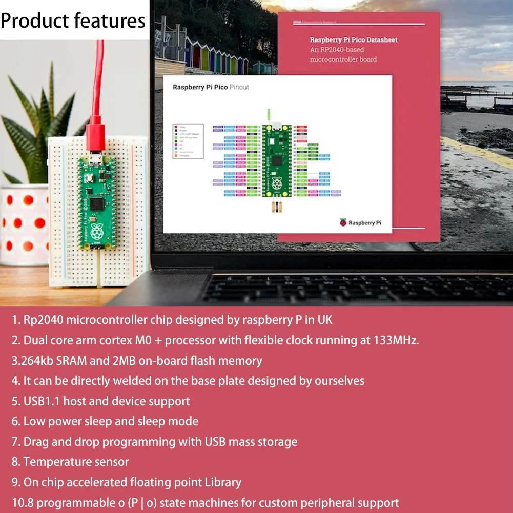 Для Raspberry Pi Pico Board двухъядерный микрокомпьютерный чип макетная плата сварочный