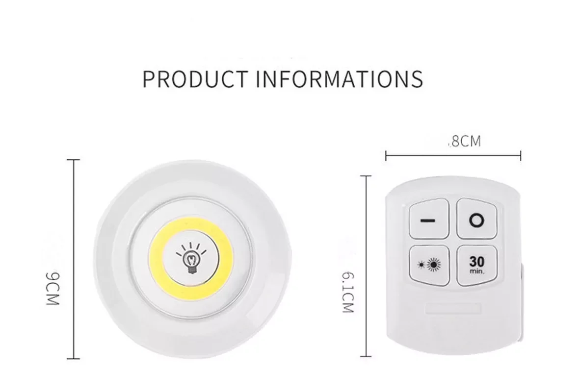 

New Dimmable LED Under Cabinet Light with Remote Control Battery Operated LED Closets Lights for Wardrobe Bathroom Lighting