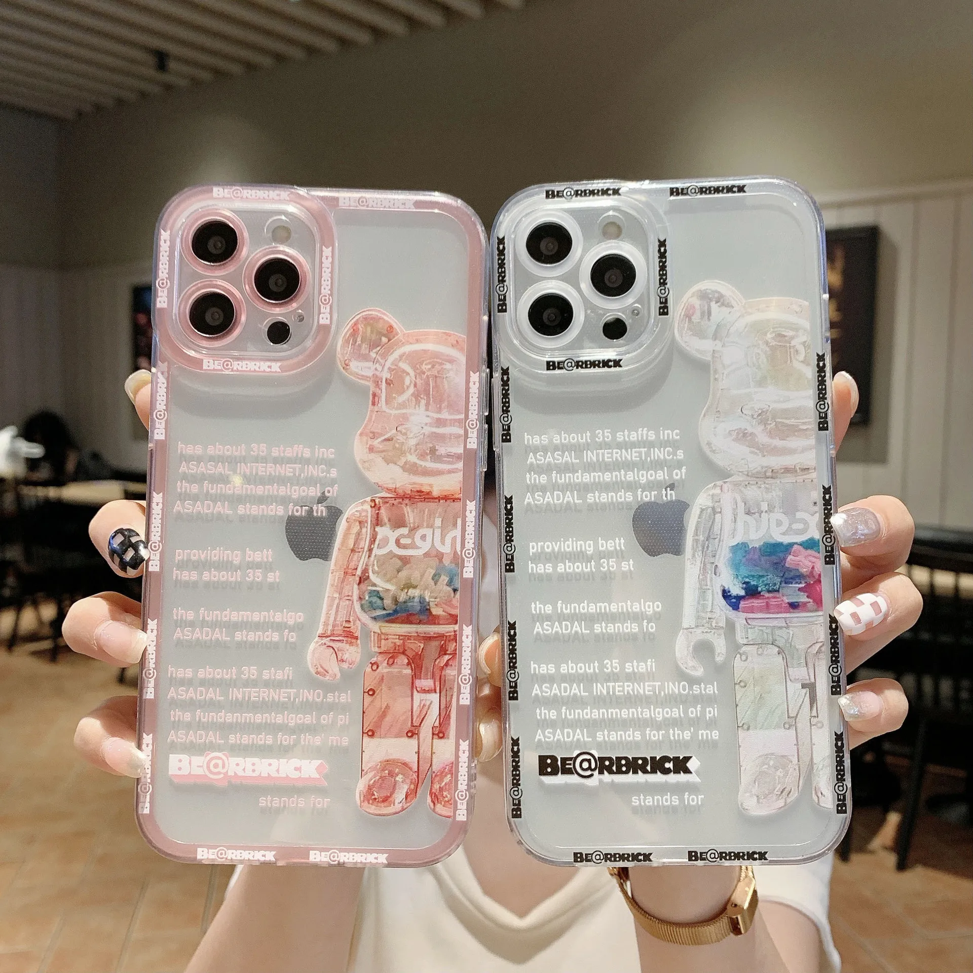 

TAKARA TOMY Gloomy Luxury Glitter Cute Bear Phone Case for iPhone 11 12 13 Pro Max X 7 8 Plus SE 11Pro Electroplate Clear Cover