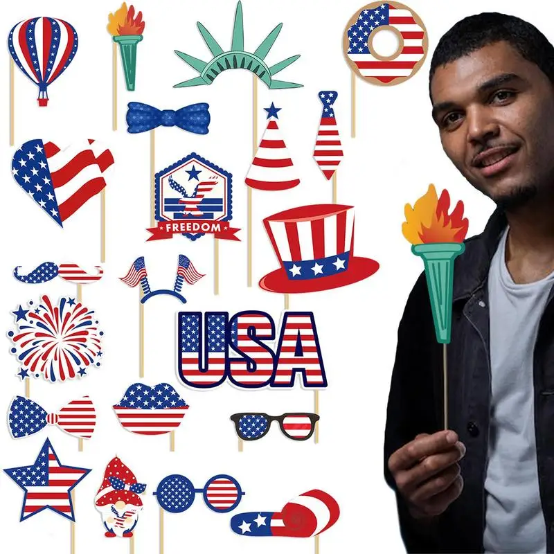 Реквизит для фотосессии ко Дню независимости Америки 21 шт./компл. бумажная