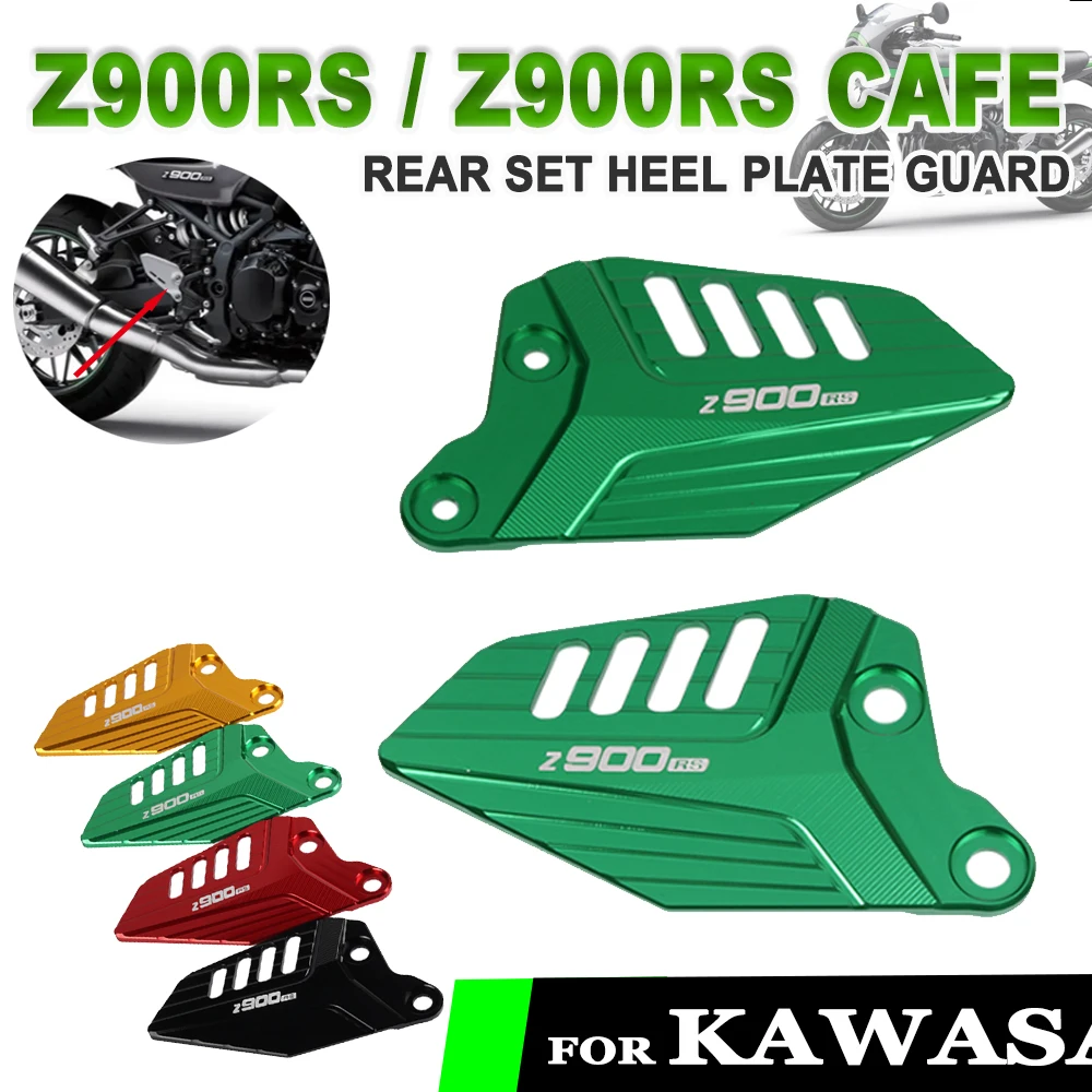 

For KAWASAKI Z900RS Z900 RS Cafe 2017- 2022 2023 Motorcycle Accessories Rear Set Heel Plate Guard Foot Peg Footrest Foot Pedal