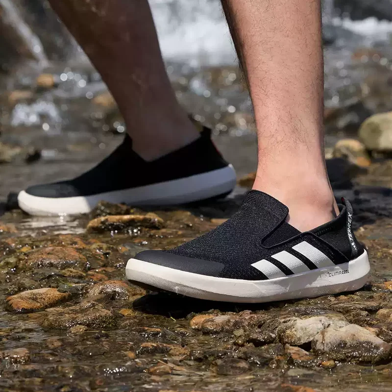 Фото Водные кроссовки Adidas JI3502 Slip On с дышащей сеткой, тканью Climacool и подошвой из ЭВА, быстросохнущие, для активного отдыха на природе №5
