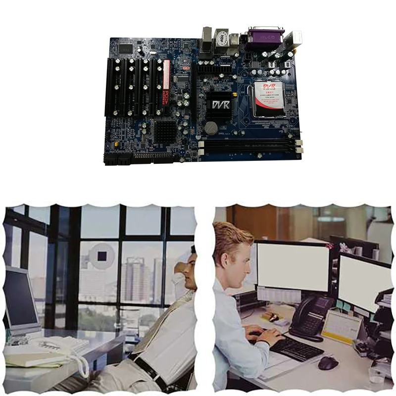 G41 DVR Мониторинг безопасности Материнская плата LGA775 DDR3 5 слотов PCI промышленный