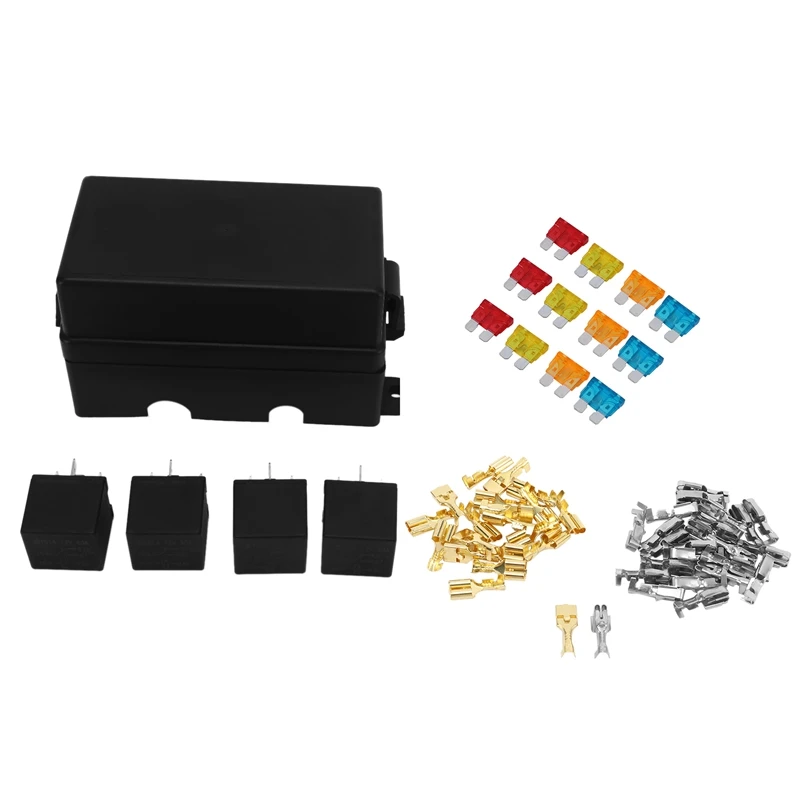 

Блок блока предохранителей с лопастями и плавкими предохранителями, 12 В, 80 А, 4 шт.