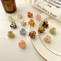 wholesalw new korea delicate 2 6cm mini hollow geometric hair clip claw fresh colorful acetate hair accessories for girls