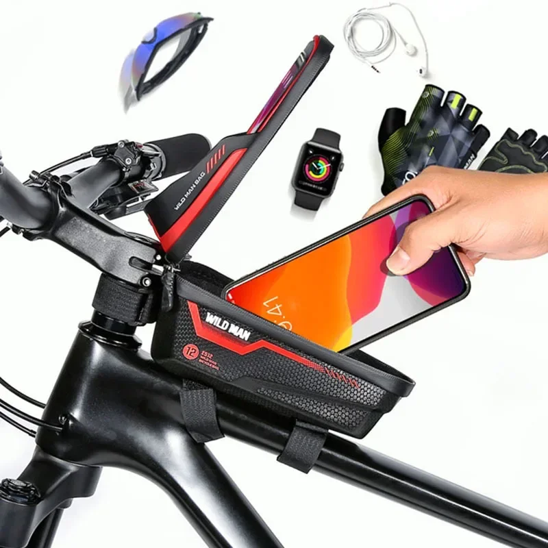 Сумка на переднюю раму велосипеда WILD MAN водонепроницаемая велосипедная сумка