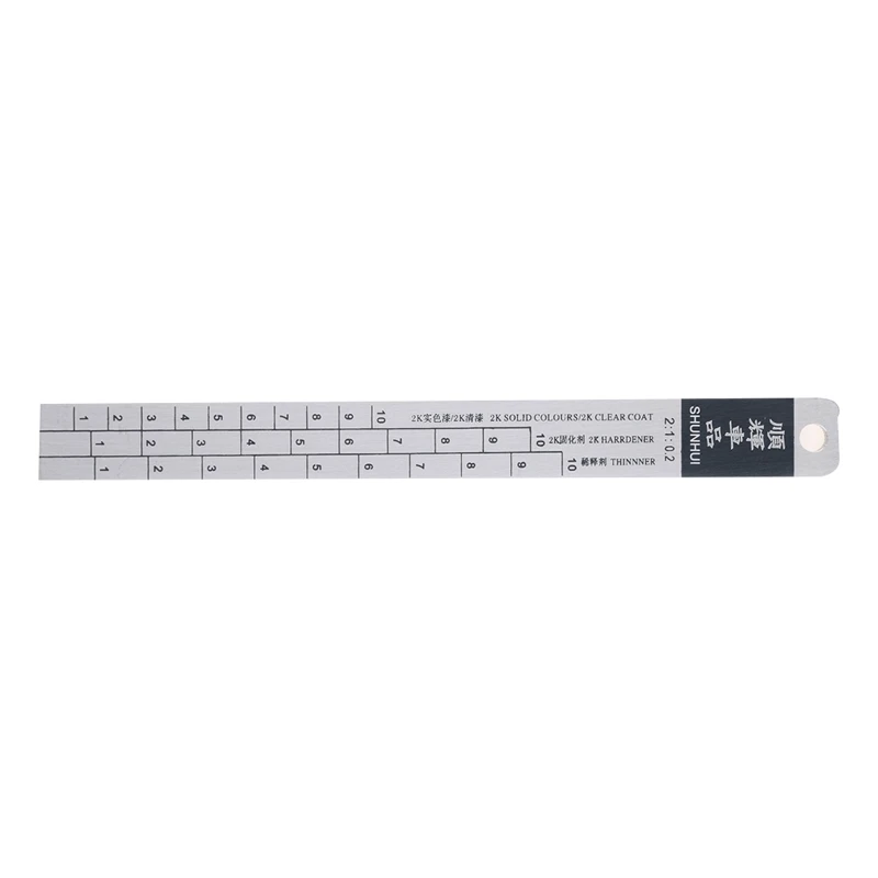 

Standard Paint Ruler Paint Mixing Tool Ruler Paint Tool Black/R-ed Suitable for cars Steel Ruler Paint Tool