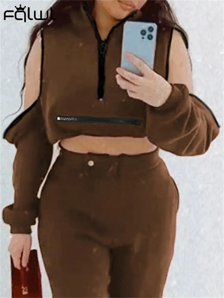 

Женский однотонный Укороченный свитшот с длинным рукавом, свободного покроя