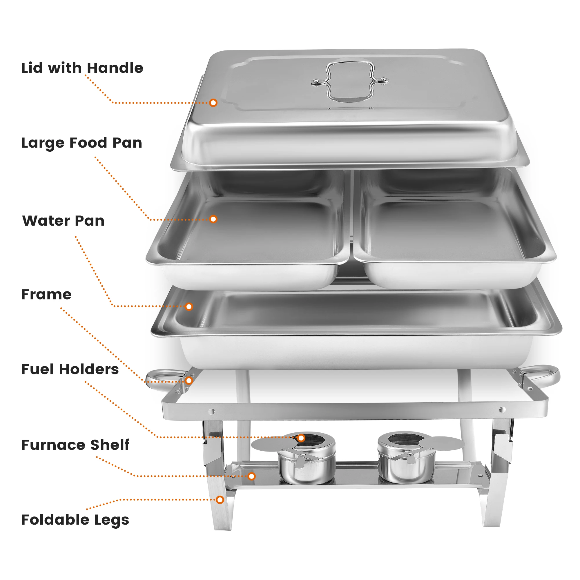 9л складная квадратная шведская плита из нержавеющей стали набор посуды