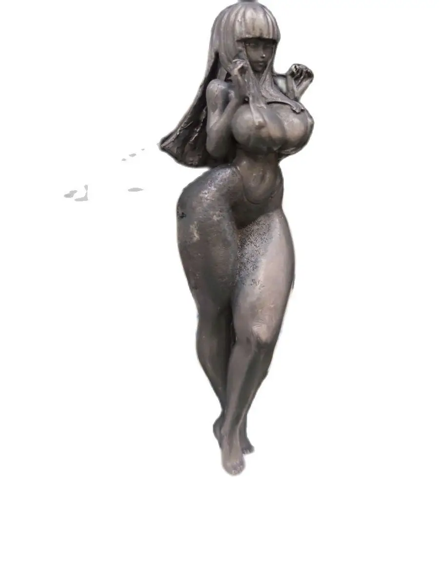 

10,5 см Сексуальная красивая девушка черное Латунное украшение креативное реалистичное искушение телесный боди-арт настольное украшение Ретро дизайн