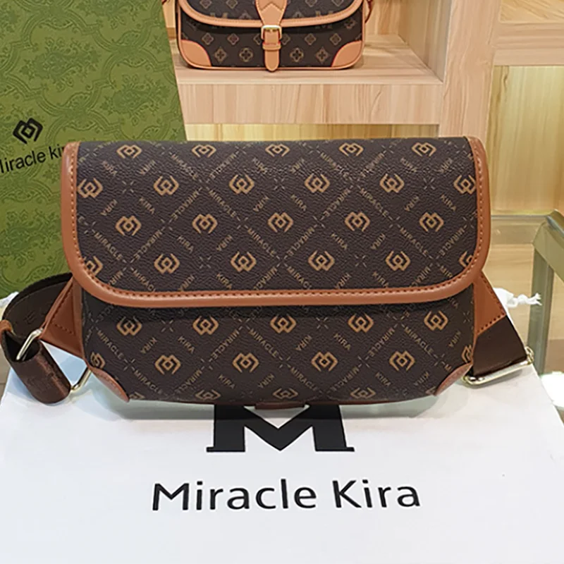 

2023 Old Flower Crossbody Bag Vintage Printed Envelope Bag Versatile Small Square Bag Broadband Women's Bag Classic Shoulder Bag