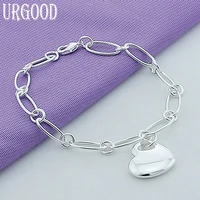 925 sterling silver o chain heart bracelet for women party engagement wedding gift fashion jewelry