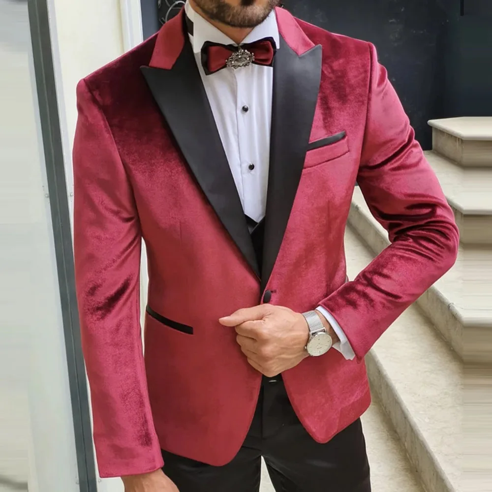 

Bridegroom Notched Lapel Men's Leisure Blazer Luxury New 2022 Spring Autumn Fashion Classic Bussines Slim Fit Best Man Coat
