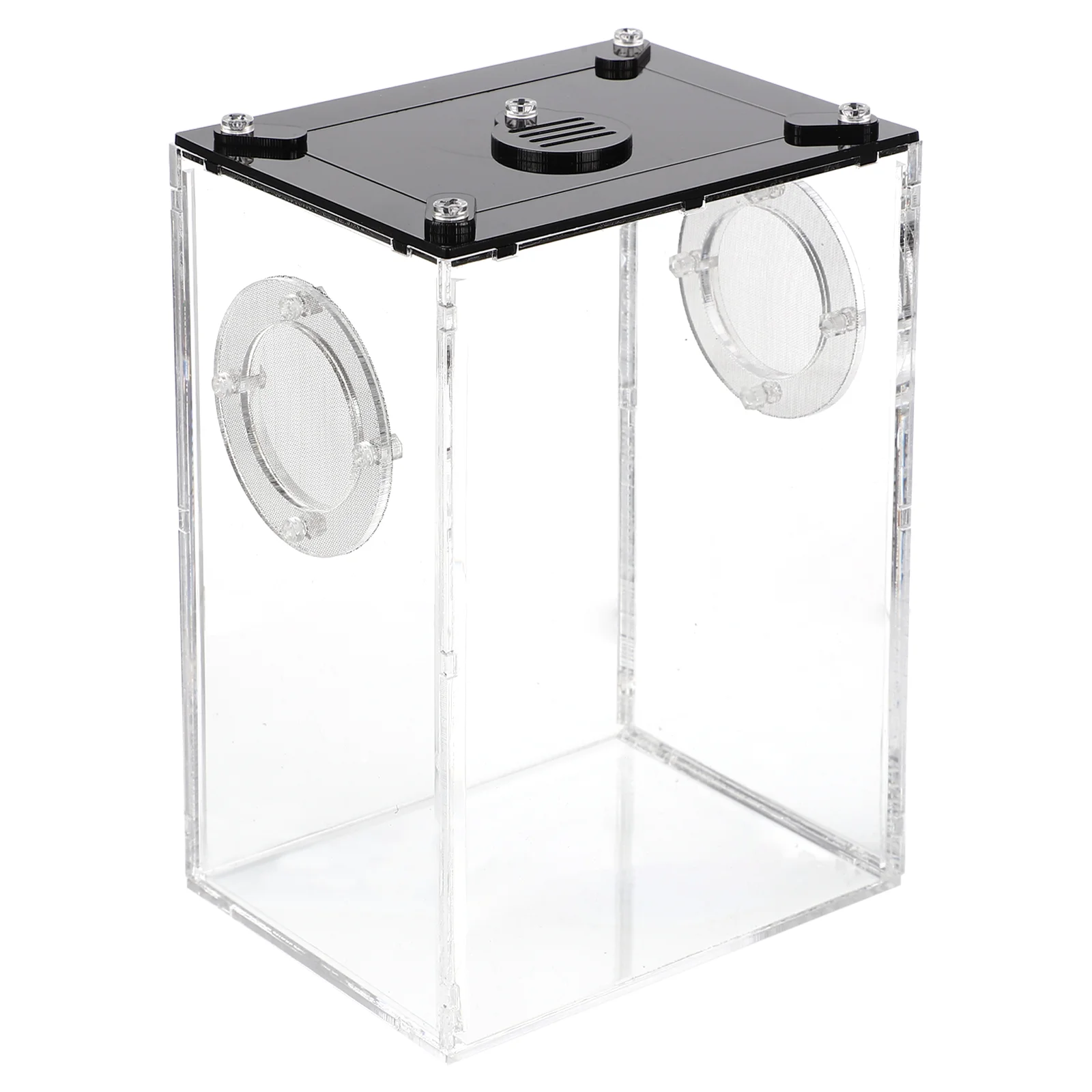 

Reptile Box Breeding Cage Tank Acrylic Snake Gecko Transparent Lizard Pet Container Habitat Hatching Feeding Portable Home