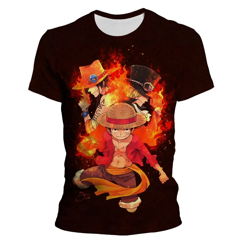 

One Piece Boy Girl Kids Summer T Shirt Bandai 3D Print Cool Men Women Oversize T-shirts Cartoon Anime Children Clothes Tops Tee