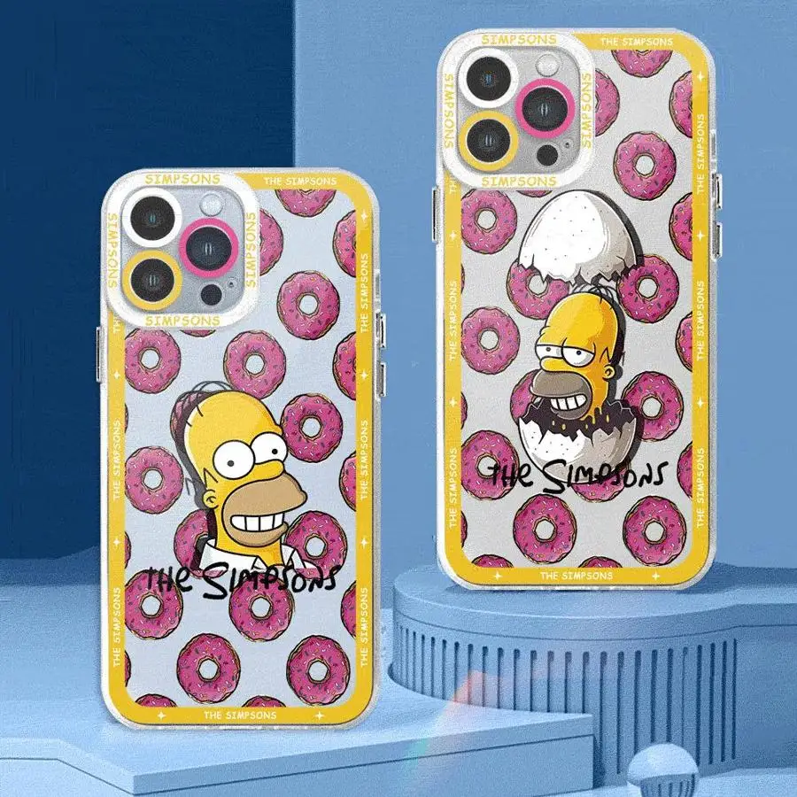 Disney Cute The SSimpsons Phone Case for iPhone 16 15 Plus 12 Pro SE 7 8 13 Mini XS Max 14 XR 11 Soft Cover