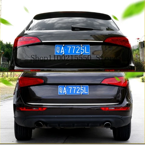 Хромированная Задняя Крышка багажника из углеродного волокна для Audi Q5 2010-2018, отделка, автомобильные аксессуары, задняя дверь, багажная полоса, украшение автомобиля