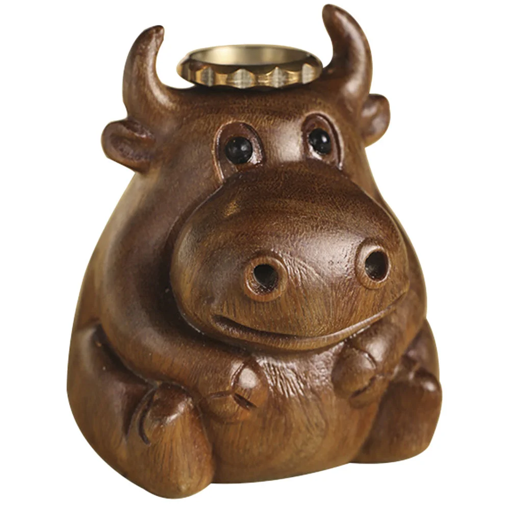 

Backflow Holder Censer Wooden Cattle Shaped Burner Holder for Meditation