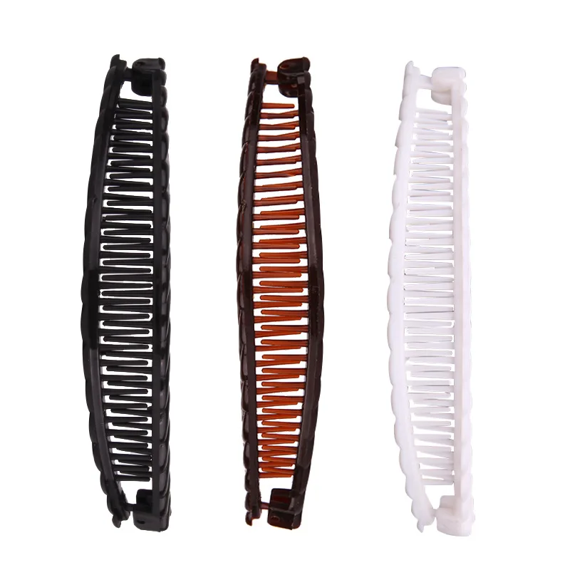 

Banana Hair Clip New Solid Color Hair Claws Women Barrettes Hairpins Hair Accessories for Girls Ponytail Hoder Hair Clamp