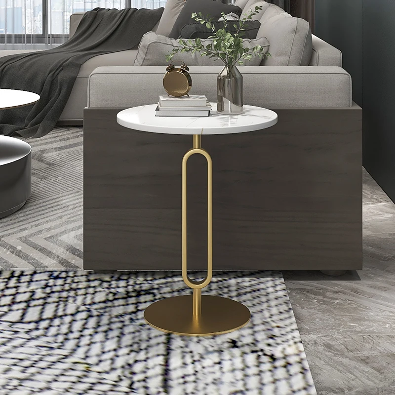 

Nordic Living Room Coffee Table Legs Metal Round Accessories Minimalist Table White Marble Muebles Sofa Tray Modern Furniture
