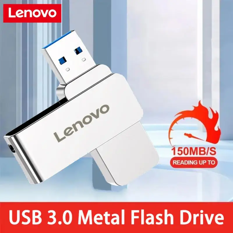 Lenovo 64TB USB Flash Drives 4TB Metal Real Capacity Memory Stick High Speed 8TB Black Gift Storage U Disk For PC