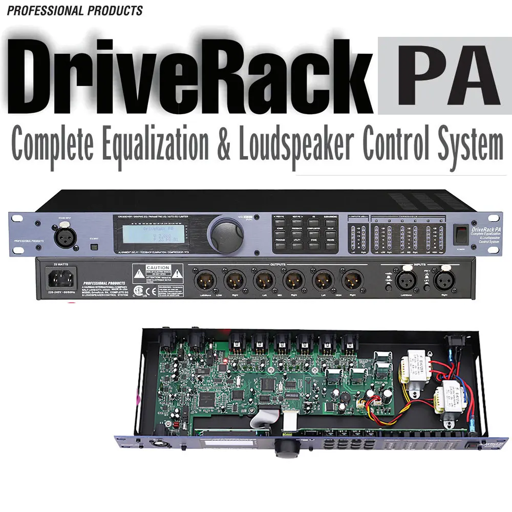 

Система управления громкоговорителем 2 в 6 Out DriveRack PA, цифровой процессор DSP, профессиональная звуковая система, DJ-оборудование, эффектор