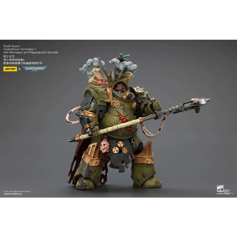 Фото Коллекционная подвижная фигурка JOYTOY: Отряд Смерти (Deathguard) из серии WARHAMMER 40,000, модель Терминатора в плаще смерти (Deathshroud), готовая к сборке, в подарок №4