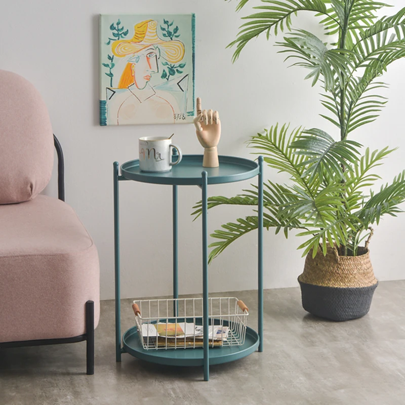 

2 Tier Side Coffee Table Modern Living Room Coffee Table Nordic Style Portable Industrial Articulos Para El Hogar Home Furniture