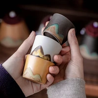yuanshan tea cup ceramic tea set kungfu tea japanese small tea cup single cup personal cup retro master cup