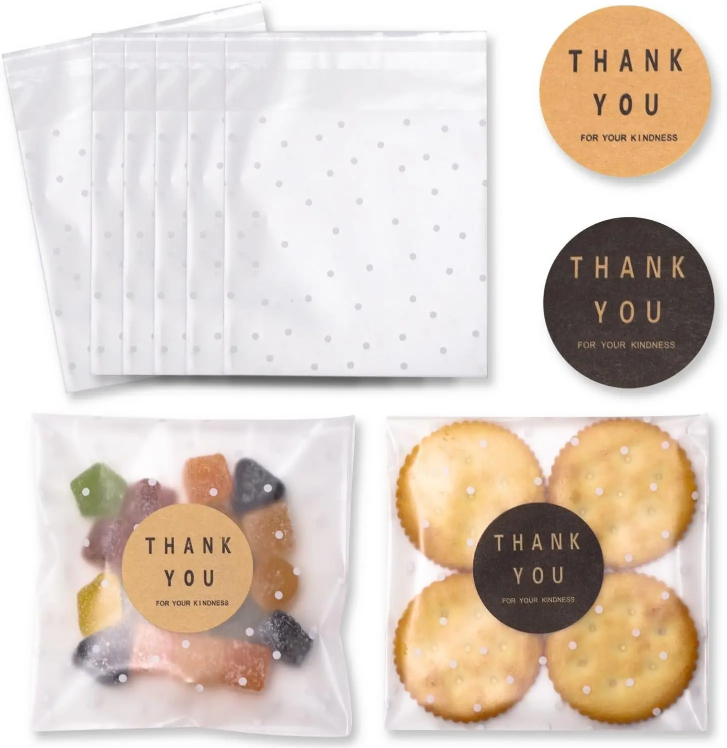 

Clear Cookie Bags Individual Cookie Bags Self Adhesive Bags Birthday Party Wedding Decorations