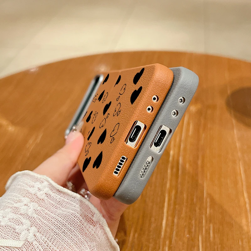 Мягкий силиконовый чехол с текстурой кожи для Magsafe Samsung Galaxy Z Flip6 Flip5 Flip4 Flip3 5G