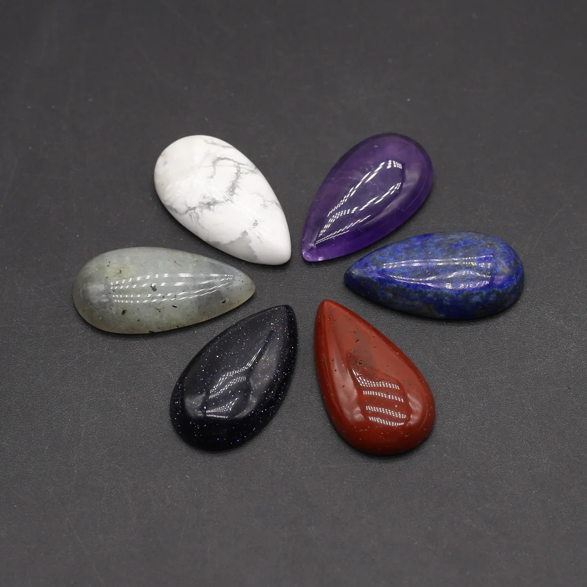 

1Pcs Natural Amethysts Flash Labradorite White Turquoise Beads for Jewelry Making DIY necklace bracelet earrings accessories