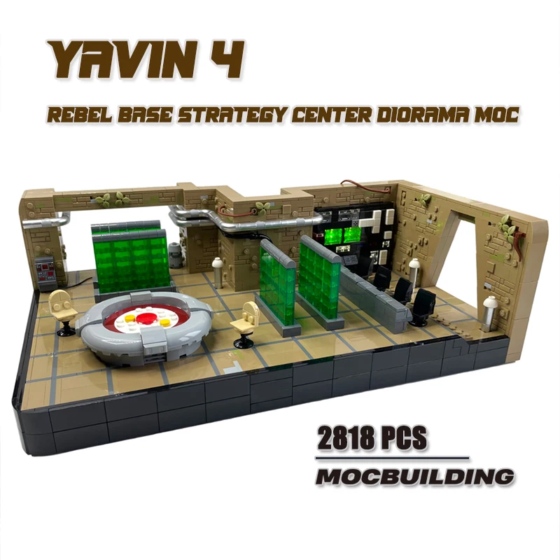 Diorama MOC Building Blocks Star Movie Rebel Base Strategy Center DIY Assembly Bricks Ultimate Collector Model Children Toys