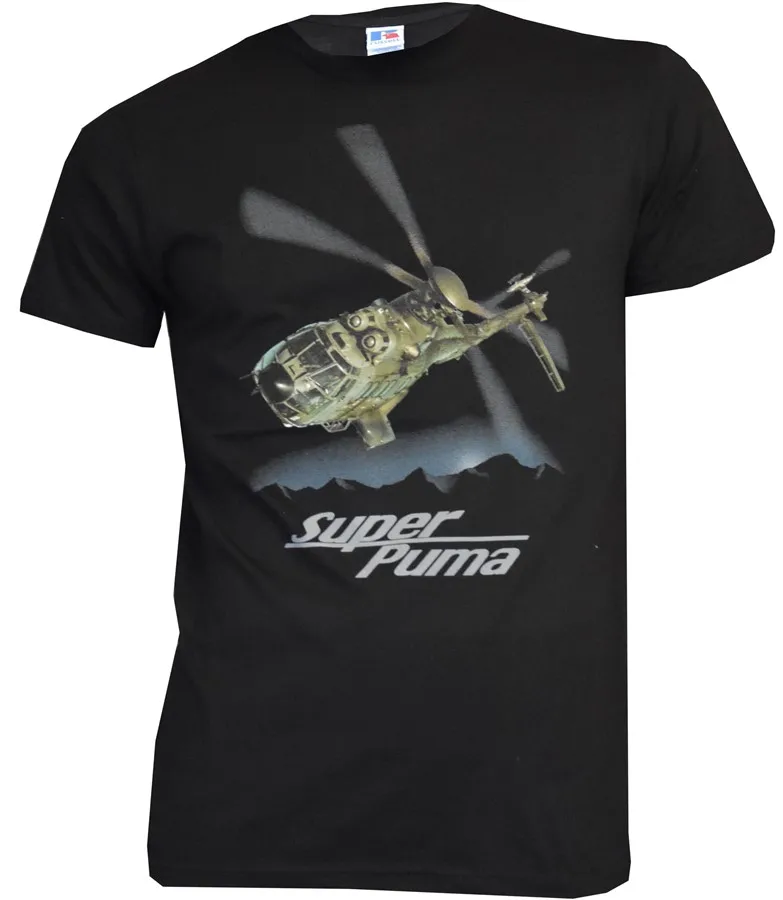 

Super Puma Helicopter T-Shirt. Summer Cotton Short Sleeve O-Neck Mens T Shirt New S-3XL