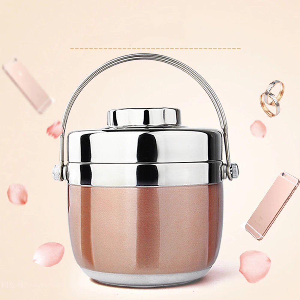 

Stainless Steel Vacuum Thermal Lunch Box Insulated Lunch Bag Food Warmer Soup Cup Thermos Containers Bento Lunch Box for Kids