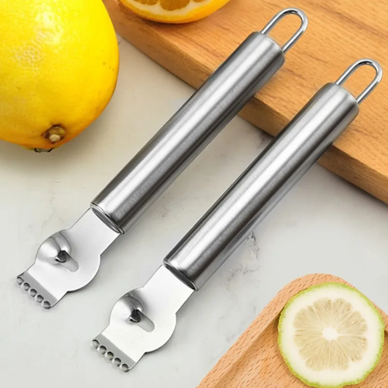 

Stainless Steel Lemon Zester Grater Orange Peeler Citrus Fruit Grater Peeling Mini Knife Kitchen Gadgets Bar Accessories