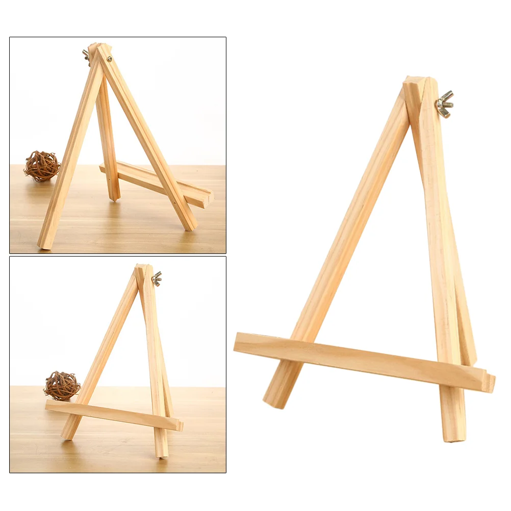 

Easel Photo Frame Painting Tabletop Display Wooden Stand Easels Wood Canvas Mini Triangle A Table Bracketfor Topeasseltripod