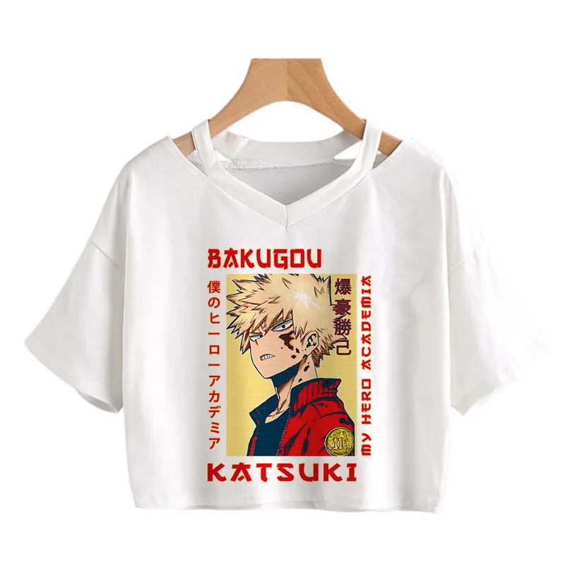 Футболка моя геройская Академия Bakugou милая футболка с рисунком из аниме Моя