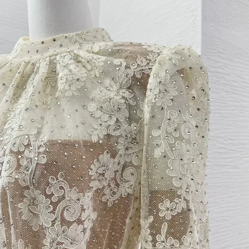 Новинка 2024 высококачественное белое кружевное лоскутное Прозрачное Платье