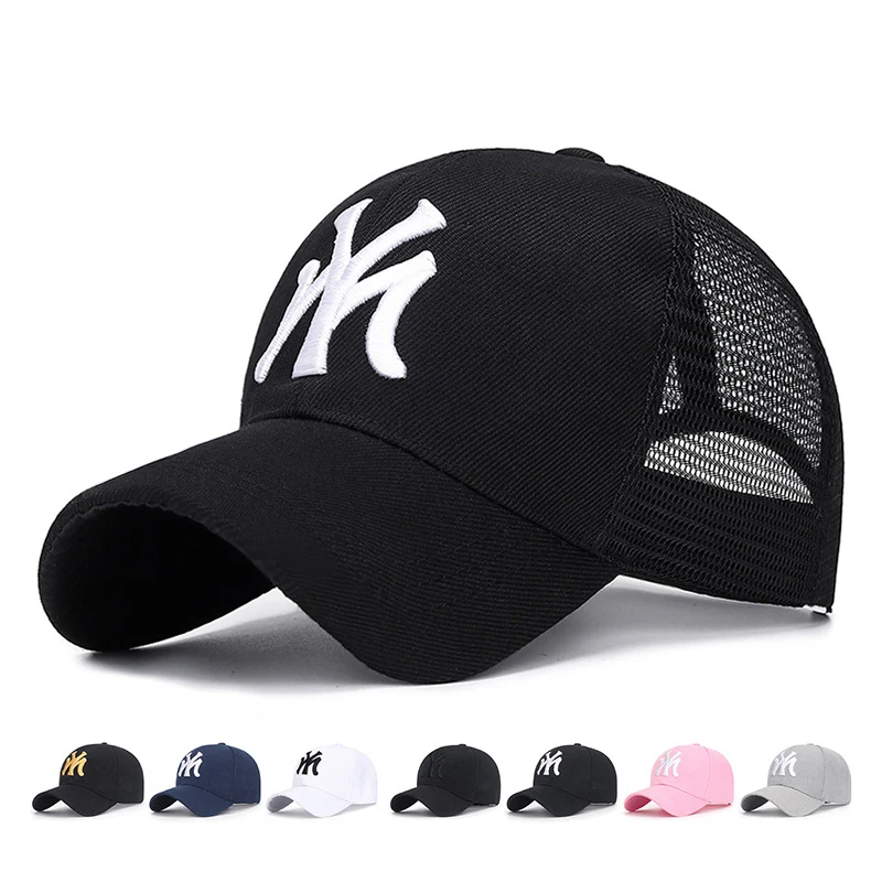 

Fashion Letter Embroidery Mesh Baseball Cap for Women Men Hip Hop Adjustable Snapback Sunhat Outdoor Sports Hat Trucker Hat