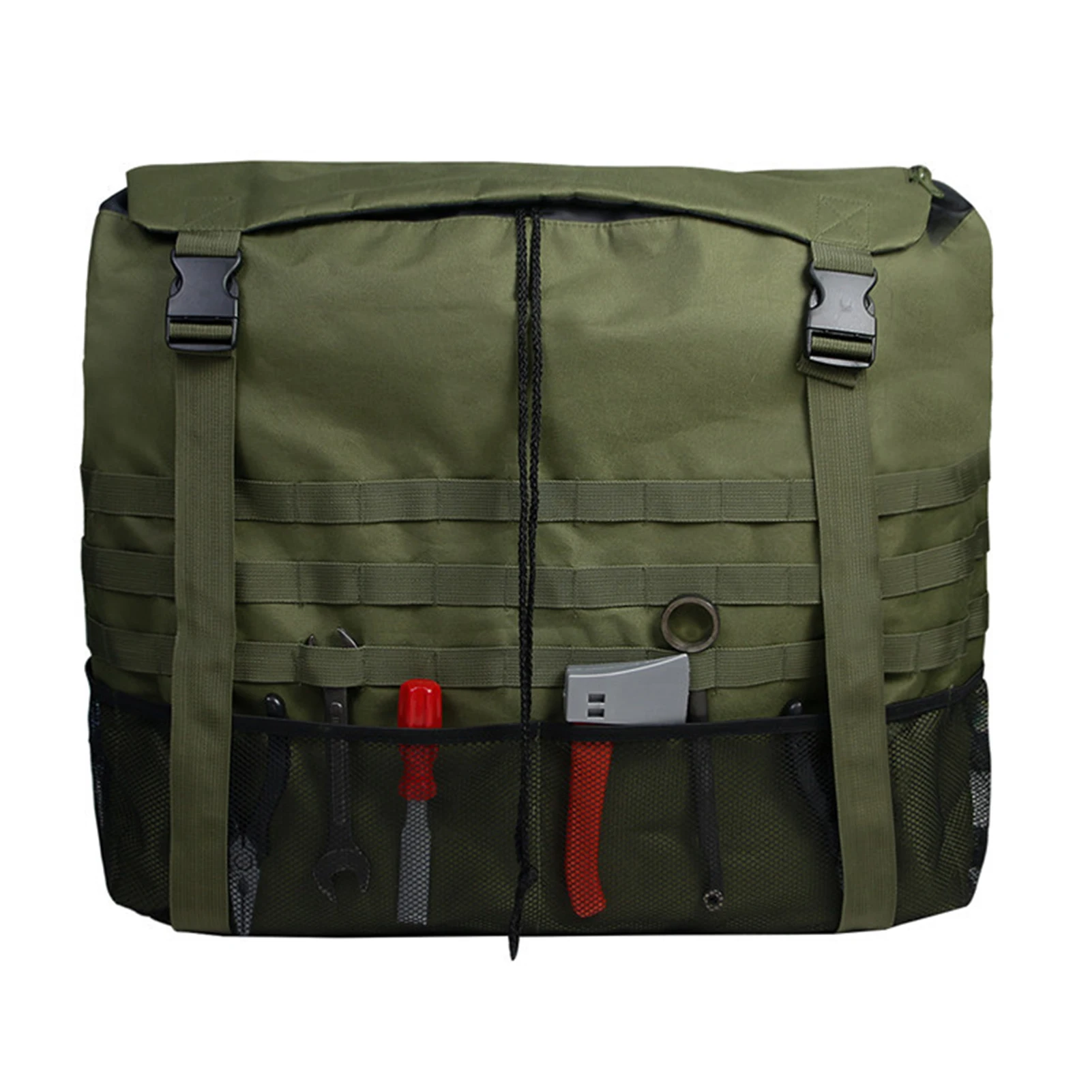 

Мусорный мешок для запасных шин, прочный универсальный органайзер для хранения запасных шин с несколькими карманами и регулируемыми ремня...