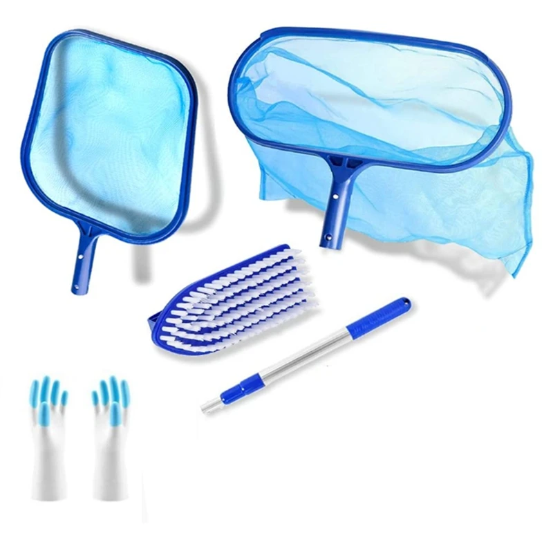 

Fine Mesh Leaf Skimmer Pool Cleaning Kit,Pool Pond Flat Net Pool Leaf Skimmer With Adjustable Telescopic Pole For Spa,Et