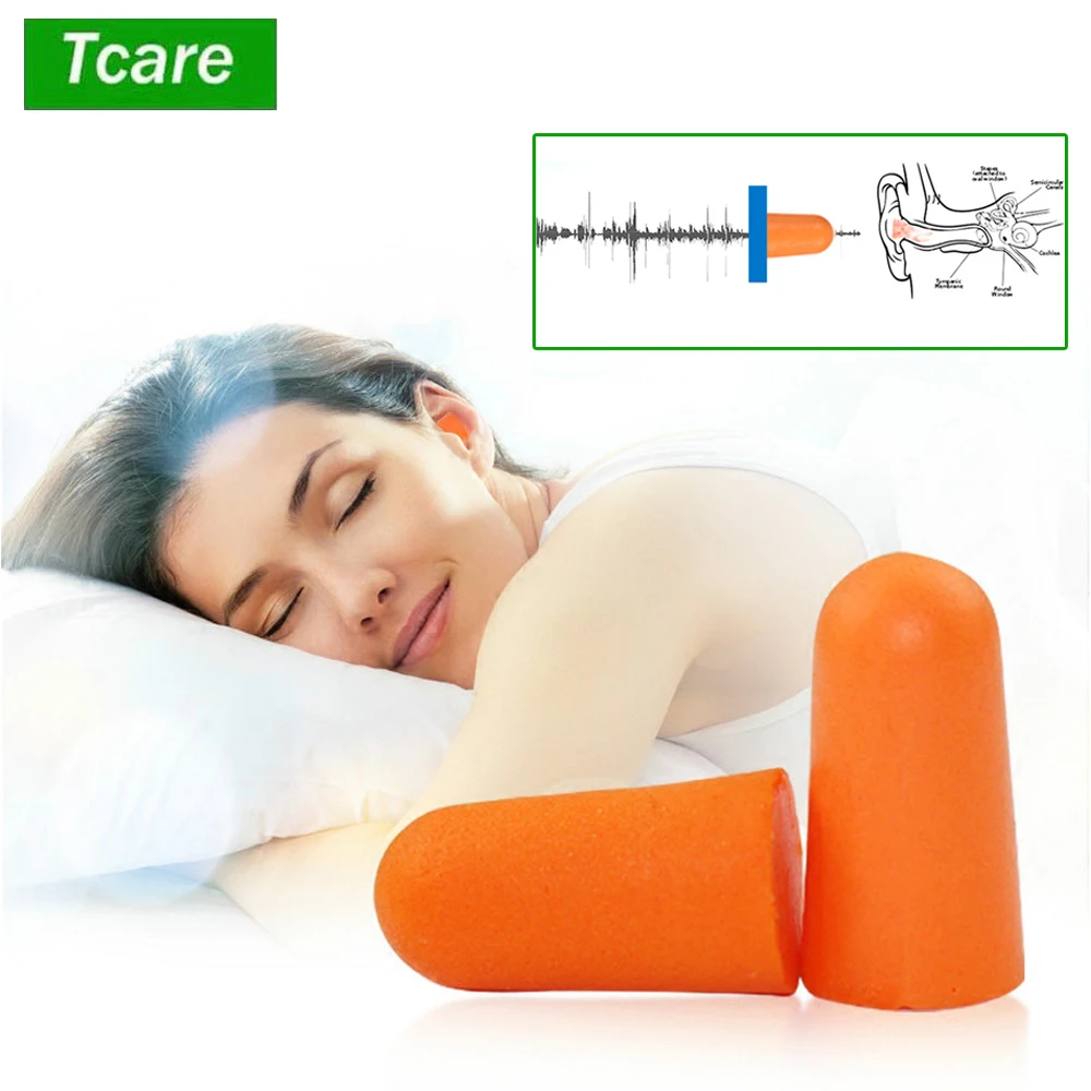 

Tcare 10Pair/Set Ultra Soft Foam Earplug Comfortable 37dB SNR Ear Plugs for Sleeping Snoring Travel Concerts Studying Loud Noise