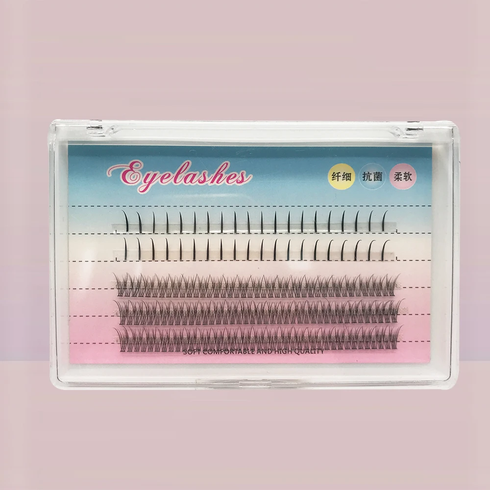 

A M Shape Fishtail Spikes Fairy Mixed Individual Eyelash Extensions Premade Volume Lash Fans Eyelash Clusters