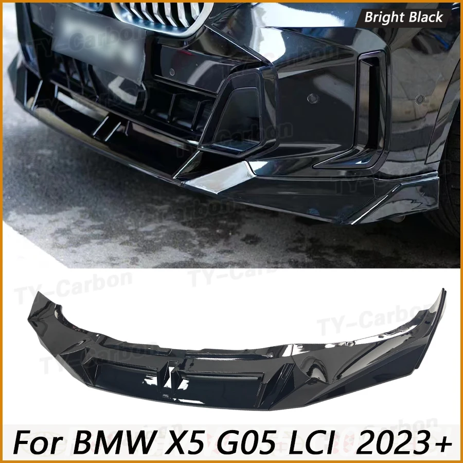 Фото Спойлер переднего бампера VTEN Style PP глянцевый черный для BMW G05 X5 LCI, боковые сплиттеры, автомобильные аксессуары, обвесы 2023+ №1
