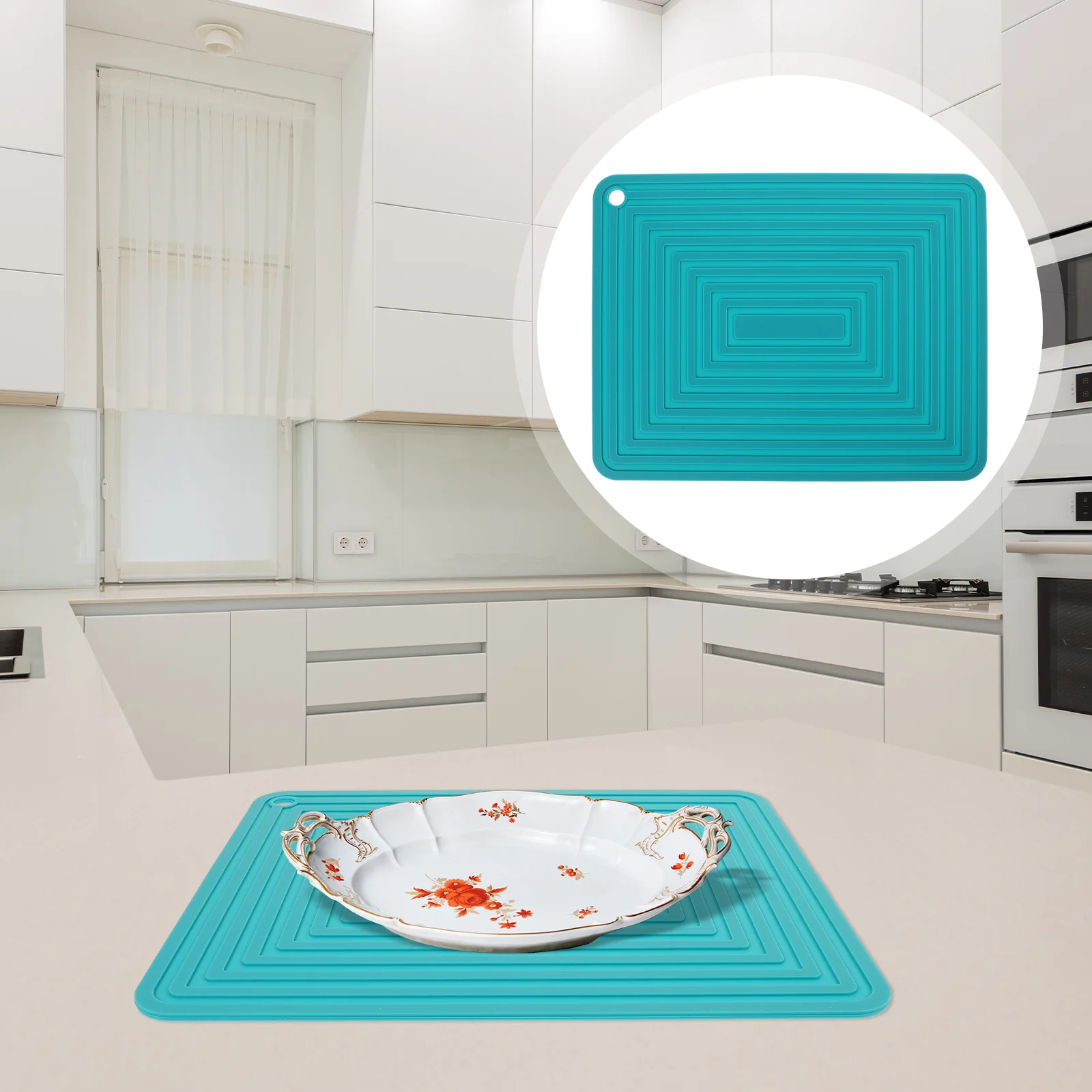 

Pad Dish Pot Hot Mat Skid Tabletop Silicone Supply Pan Countertop Anti Reusable Trivet Kitchen Holder Protective