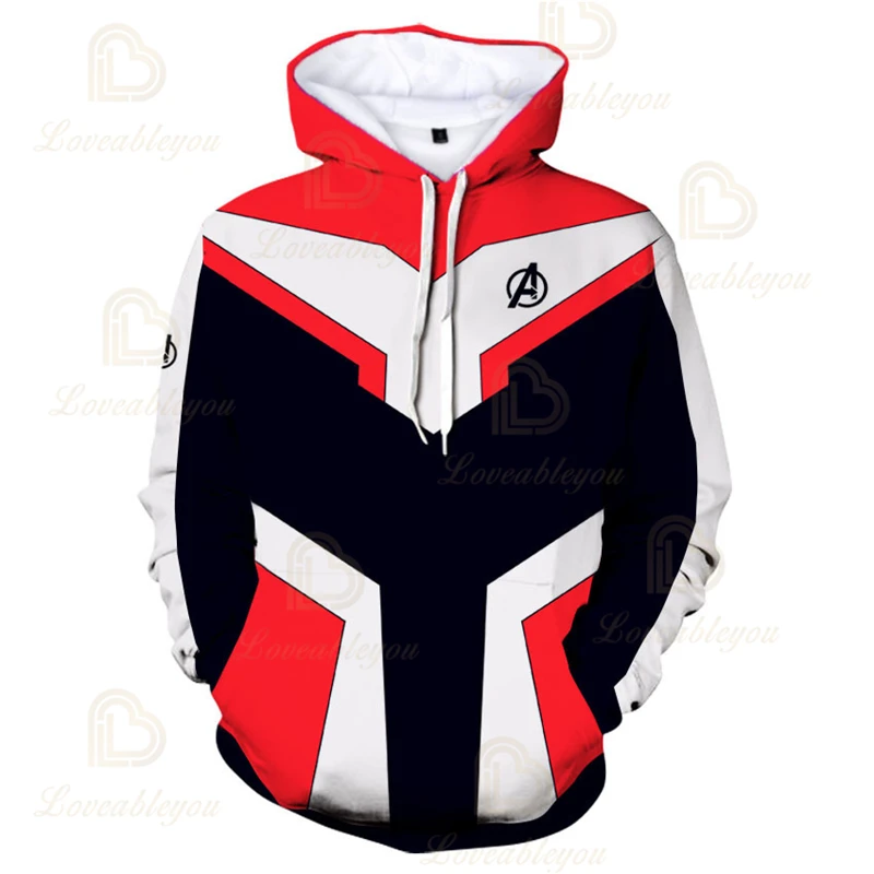 Mens Hoodie Endgame Quantum Realm Cosplay Costume Hoodies Men Hooded Zipper End Game Sweatshirt Jacket