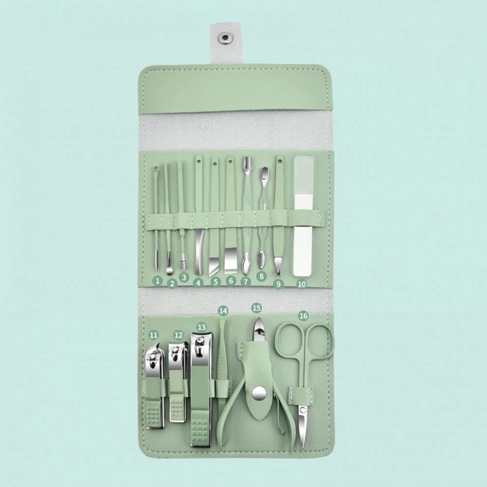 

16 шт./упаковка, набор инструментов для маникюра, из нержавеющей стали