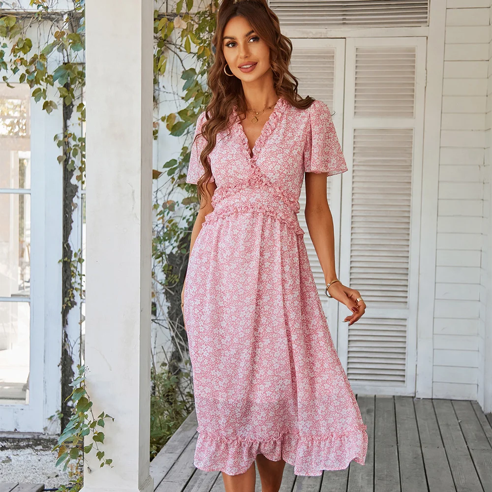 

2023New Casual dress, leisure vacation style dress new summer dress